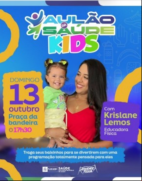 Secretaria de Saúde de Floriano promove Aulão da Saúde Kids na Praça da Bandeira.(Imagem:Reprodução/Instagram)