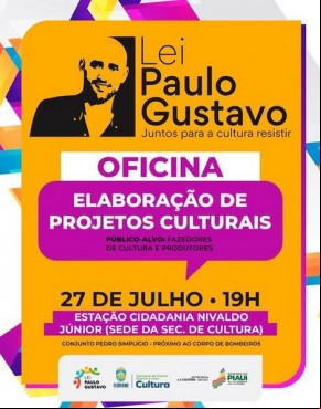 Prefeitura de Floriano promove oficina para projetos culturais com a Lei Paulo Gustavo.(Imagem:Reprodução/Instagram)