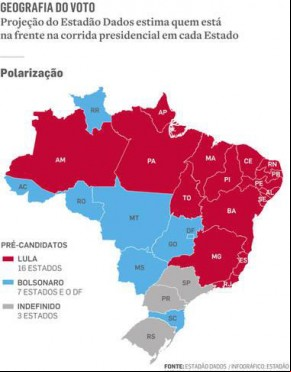 Geografia do voto(Imagem:infographics)