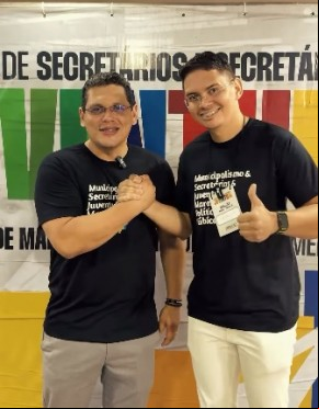 Secretário de Estado, Thiago Prado e secretário municipal Crislânio Sousa.(Imagem:Reprodução/Instagram)