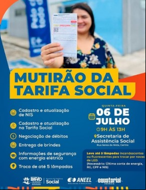 Prefeitura de Barão de Grajaú realiza Mutirão da Tarifa Social para beneficiar a população(Imagem:Divulgação)