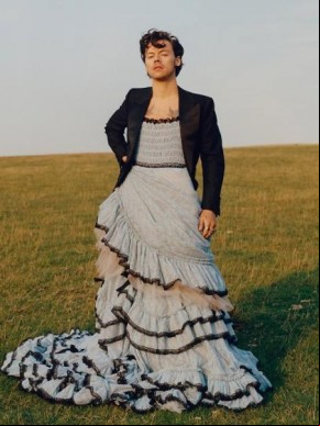 Mãe de Harry Styles fala sobre filho usar vestido(Imagem:Reprodução)