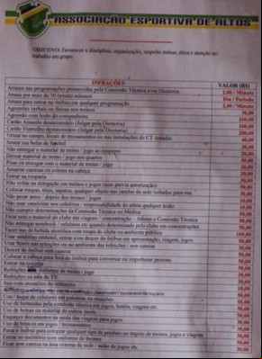 Lista de proibições do Altos segue controle rígido, presidente diz que organização faz time alcançar objetivos.(Imagem: Josiel Martins)