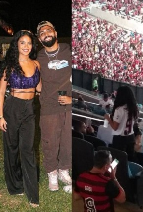 Gabigol e Bella Campos: affair e jogo com pais do craque.(Imagem:Rogério Fidalgo/ AgNews)