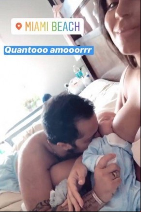 Andressa Ferreira posta amamentando Bento(Imagem:Reprodução/Instagram)