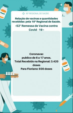 Floriano recebe 930 doses de vacina contra a Covid-19.(Imagem:Divulgação)
