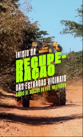 Prefeitura de Barão de Grajaú inicia recuperação das estradas vicinais com obras no trecho até o povoado Raspador.(Imagem:Reprodução/Instagram)