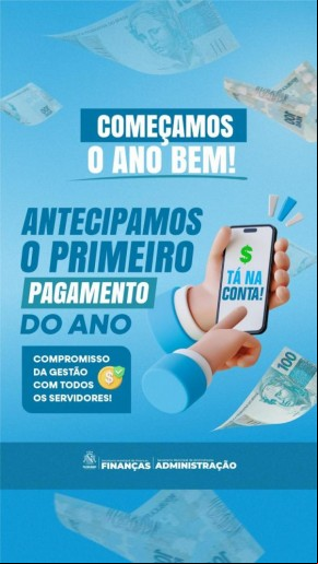 Prefeitura de Floriano começa o ano valorizando o servidor com a antecipação do salário.(Imagem:Secom)