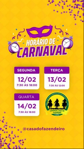 Confira o horário de Carnaval da Casa do Fazendeiro em Barão de Grajaú(Imagem:Divulgação)