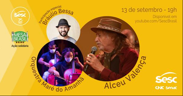 Sesc comemora 75 anos com live de Alceu Valença(Imagem:Divulgação)