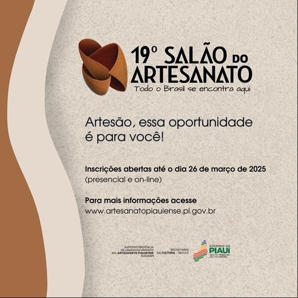 As inscrições já estão abertas e seguem até o dia 26 de março de 2025.(Imagem:Divulgação)