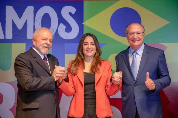 Lula, Rejane Dias e Geraldo Alckmin. (Imagem:Reprodução/Ricardo Stuckert)