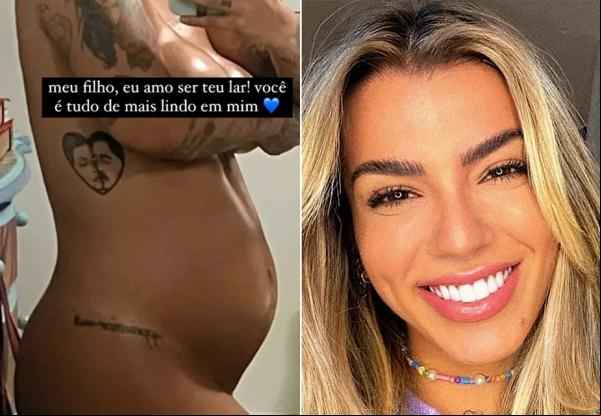 Nua, Petra Mattar mostra barriga da primeira gravidez.(Imagem:Reprodução/Instagram )