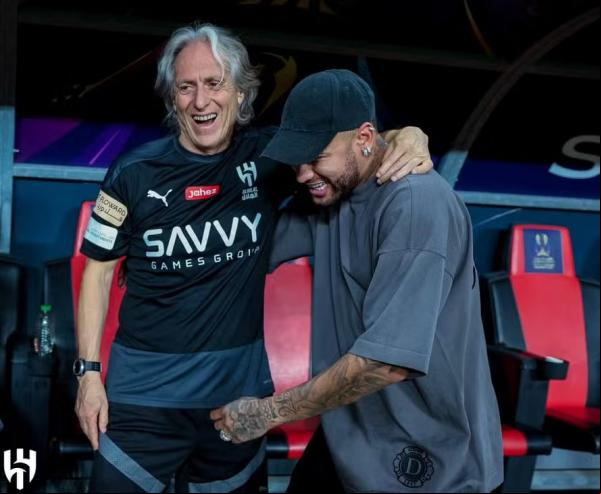 Jorge Jesus e Neymar no Al-Hilal.(Imagem:Divulgação / Al-Hilal)
