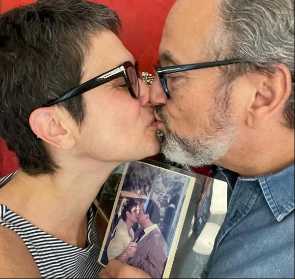 Sandra Annenberg e o marido Ernesto Paglia.(Imagem:Reprodução/Instagram)