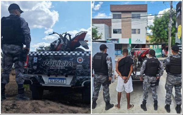 2ª Cia Força Tática/ROCAM recupera motos furtadas e prende golpista em Floriano(Imagem:Reprodução/Instagram)