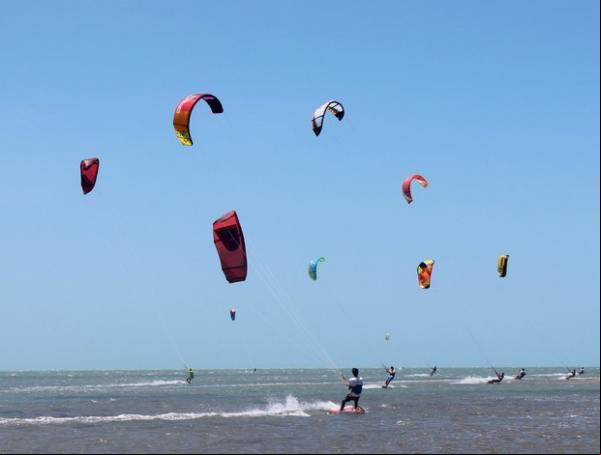 Piauí sedia primeira etapa do Campeonato Nacional de Kitsurf.(Imagem:Josiel Martins/GLOBOESPORTE.COM)