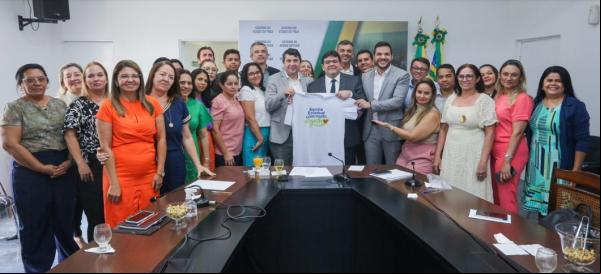 Reunião de Rafael Fonteles com secretários e gestores.(Imagem:Secom)