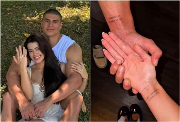 Franciny Ehlke fez uma tatuagem com seu marido.(Imagem:Reprodução/Instagram)