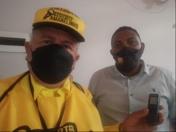 Juscinaldo Roseno e repórter Amarelinho(Imagem:FlorianoNews)