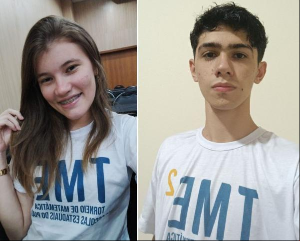 Joice da Silva - 787,5 pontos em Matemática | Walysson Brito Alves - 816,5 pontos em Matemática(Imagem:Divulgação)