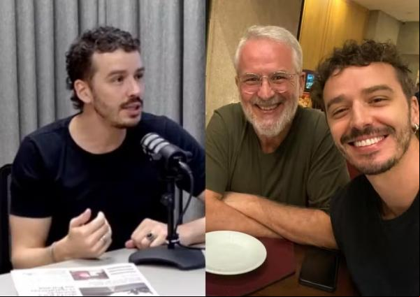 Gabriel Stauffer e o pai, o jornalista Sérgio Wesley.(Imagem:Reprodução/Instagram)