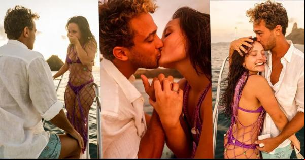 Larissa Manoela e André Frambach ficam noivos em Noronha.(Imagem: Reprodução/Instagram )