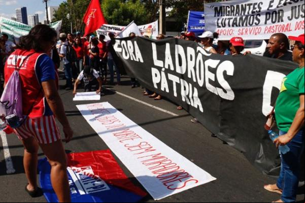 Grito dos Excluídos protesta contra perda de direitos na Marechal.(Imagem:Wilson Filho)