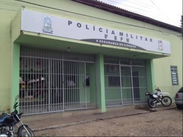 Policiais do 8º Batalhão da PolÃcia Militar atendeu a ocorrência (Imagem:Gil Oliveira/G1)