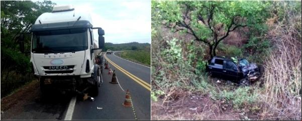 Acidente com caminhão-tanque mata mulher e deixa três feridos na BR-316.(Imagem:180graus)
