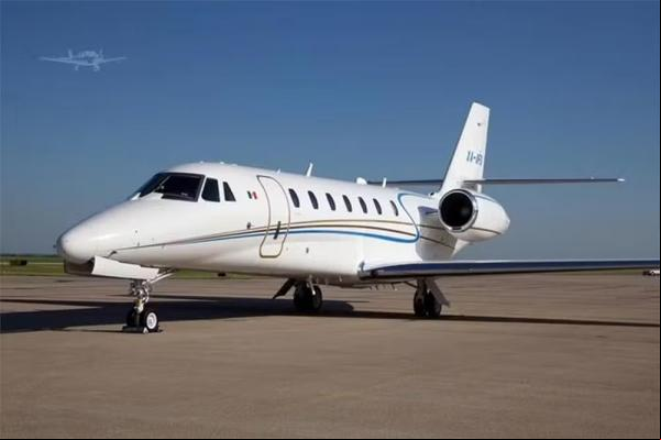 Modelo do Cessna Citation Sovereign, semelhante ao comprado pela influienciadora.(Imagem:Reprodução/Site/Controller)