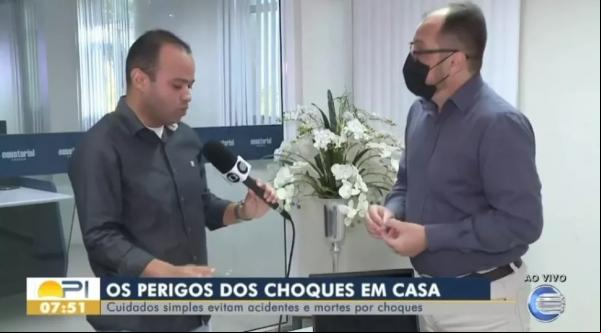 Executivo da Equatorial Piauí dá dicas para evitar acidentes com choque elétrico.(Imagem: Rede Clube)