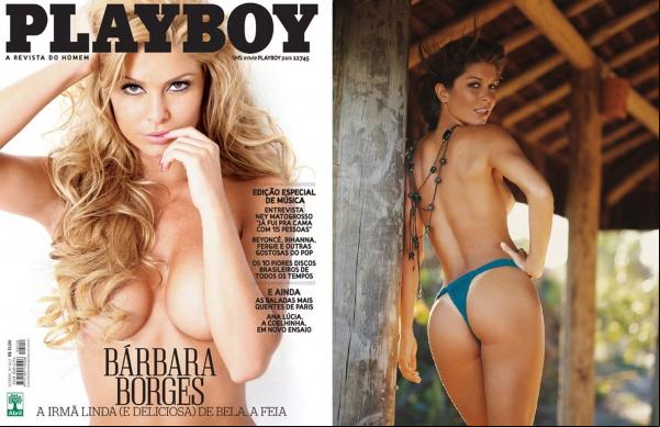 Bárbara Borges na Playboy em 2009; e em 2005 ? Foto: Luis Crispino/ divulgação(Imagem:Divulgação/ Playboy/André os /Luis Crispino)