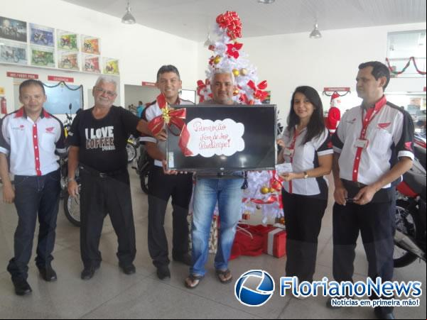 Concessionária Honda Cajueiro Motos fez sorteio de TV LCD.(Imagem:FlorianoNews)