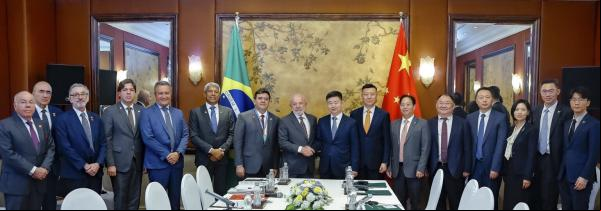 Audiência com o CEO da Norinco, Cheng DeFang.(Imagem:Ricardo Stuckert/PR)