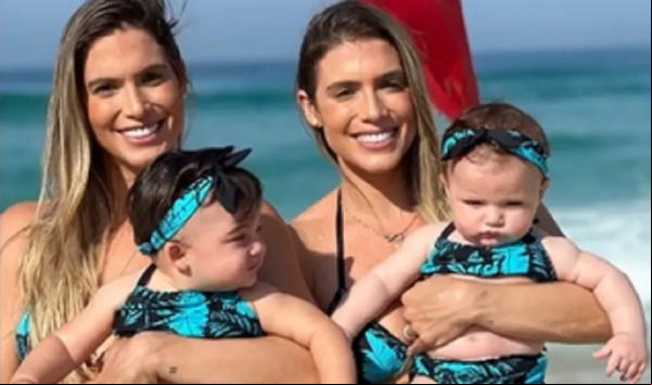 Bia e Branca Feres com as filhas Nicole e Serena (Imagem:Reprodução/Instagram )
