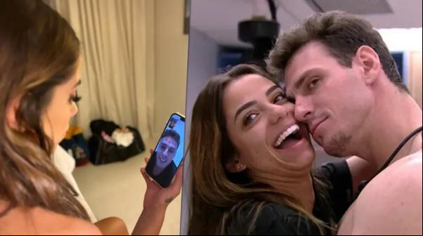Key Alves conversa com Gustavo por chamada de vídeo fora do BBB 23.(Imagem:Reprodução/Instagram; Globo )