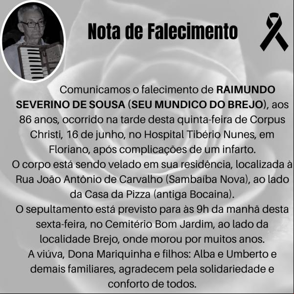 Morre em Floriano