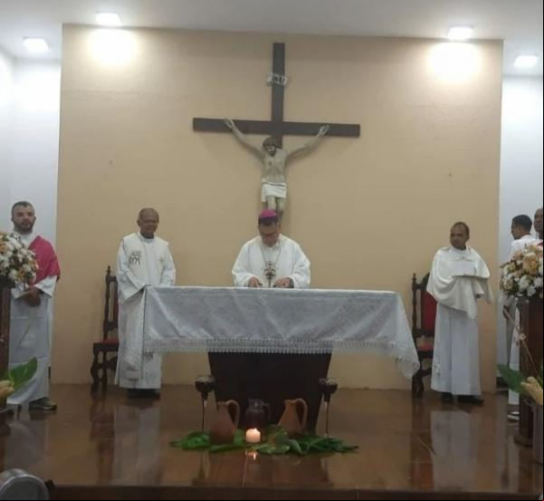 Fiéis da Igreja Católica de Floriano e Barão de Grajaú participam da Missa da Ceia do Senhor(Imagem:FlorianoNews)