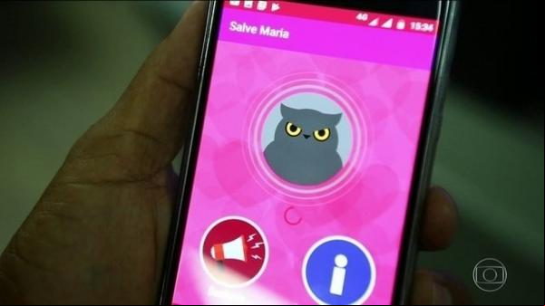 No Piauí, aplicativo para celular ajuda a combater agressões contra mulheres.(Imagem:Reprodução/JN)