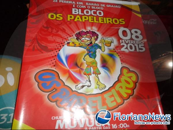 Bloco Os Papeleiros realiza primeira prévia de carnaval em Barão de Grajaú.(Imagem:FlorianoNews)