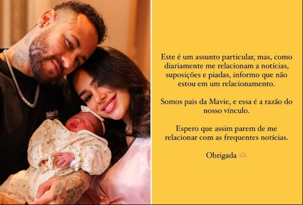 Neymar, Mavie e Bruna Biancardi (Imagem:Reprodução/Instagram)