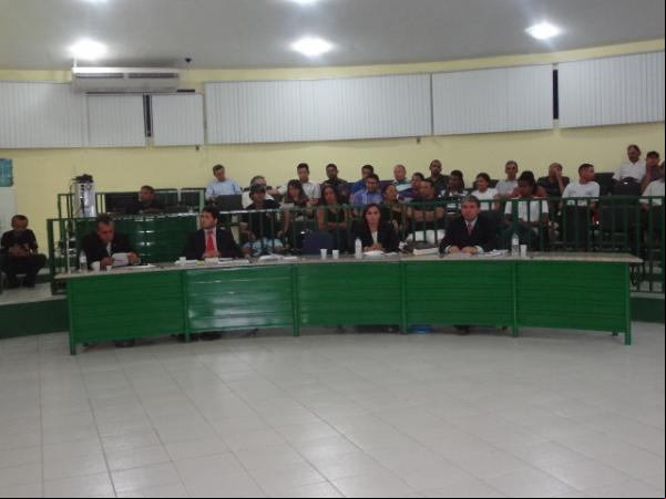 Vereadores Everaldo Elvas (PSB), Allan Pedrosa (PSDB), Maria da Guia (PTB) e Maurício Bezerra (PTB).(Imagem:FlorianoNews)