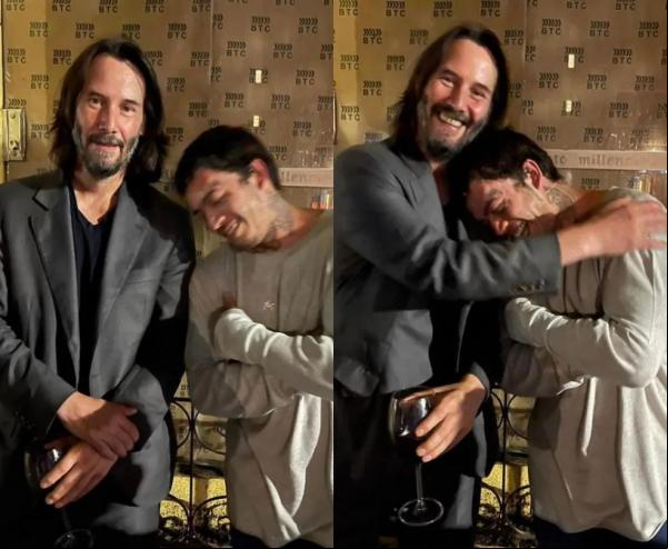 Whindersson Nunes e Keanu Reeves durante jantar em São Paulo.(Imagem:Reprodução/Instagram)