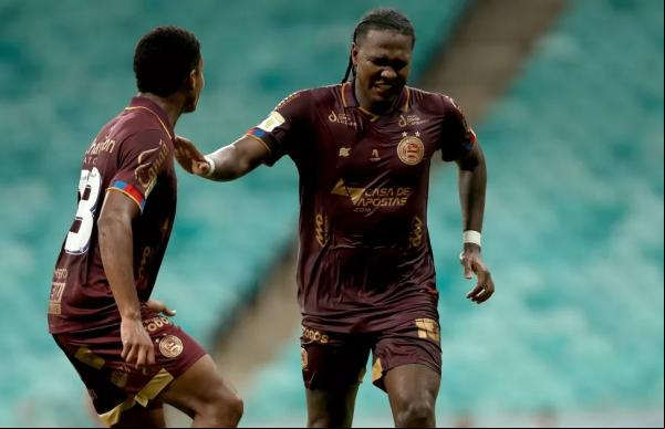 Hugo Rodallega foi o artilheiro da Copa do Nordeste de 2022, com oito gols.(Imagem:Felipe Oliveira / EC Bahia / Divulgação )