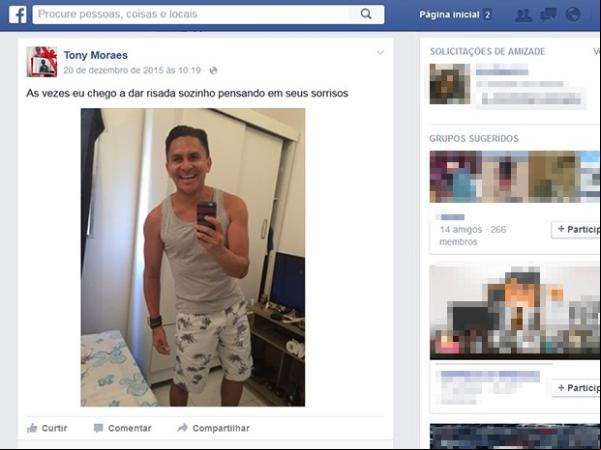 Tony tinha 35 anos e residia em Rio das Pedras, no Rio de Janeiro.(Imagem:Reprodução/Facebook)