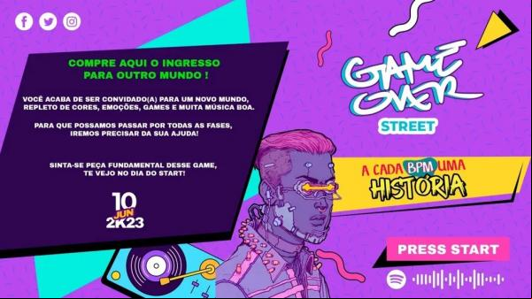 Evento Game Over Street.(Imagem: Reprodução )