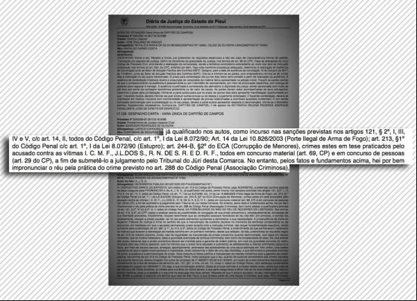 Decisão de Leonardo Brasileiro trata de estupro, corrupção de menores e porte ilegal de arma.(Imagem:Reprodução)