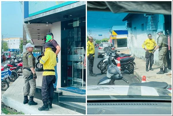  SUTRAN e Pelotão de Trânsito promovem ação de organização do tráfego no centro de Floriano.(Imagem:Divulgação/PM)