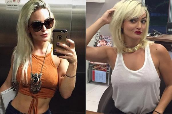 Laura Keller muda o visual mas mantém o loiro.(Imagem:Globo.com)